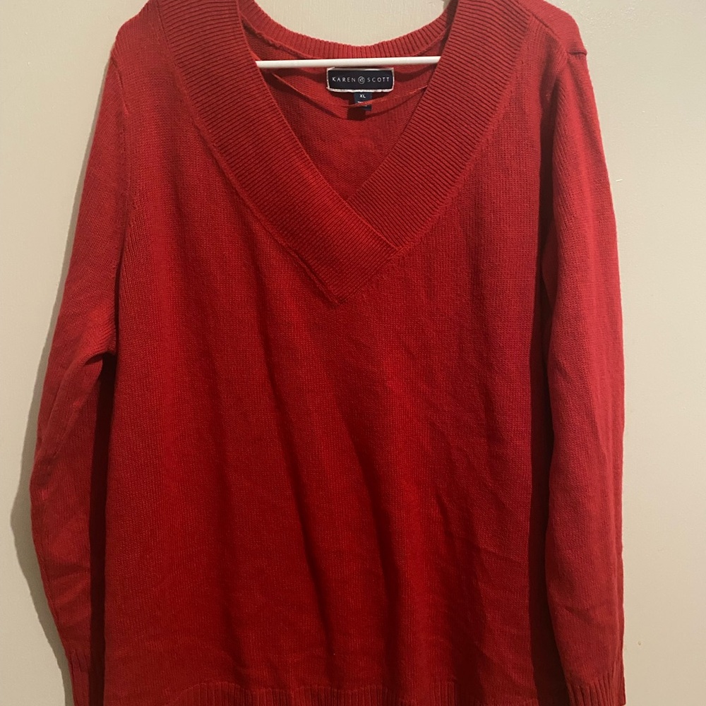 Karen Scott Men's Red Sweater